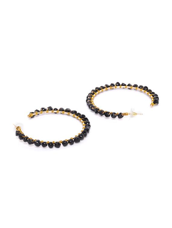 black metal hoop earring - 17271364 - Zoom Image - 2