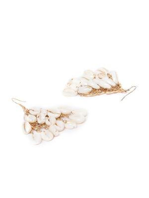white metal drop earring - 17271379 - Standard Image - 2