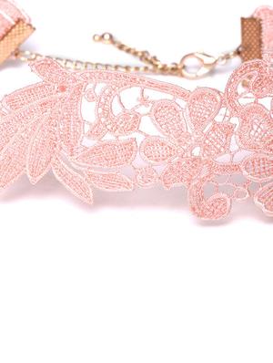 pink metal chain necklace - 17271444 - Standard Image - 3