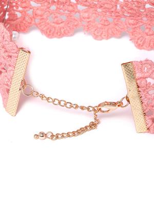 pink metal chain necklace - 17271445 - Standard Image - 2