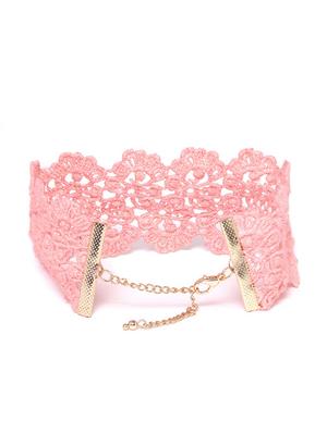 pink metal chain necklace - 17271445 - Standard Image - 3