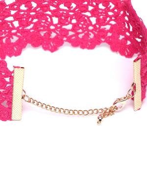 pink metal chain necklace - 17271446 - Standard Image - 2