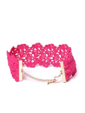 pink metal chain necklace - 17271446 - Standard Image - 3