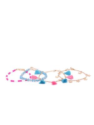 multi colored metal anklets and payal - 17271450 - Standard Image - 2