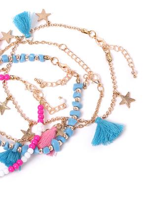 multi colored metal anklets and payal - 17271450 - Standard Image - 4