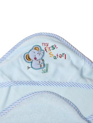 blue cotton bath towel - 17271457 - Standard Image - 4