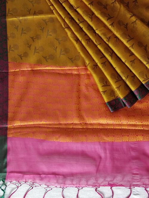 floral banarasi saree with blouse - 17271461 - Standard Image - 1