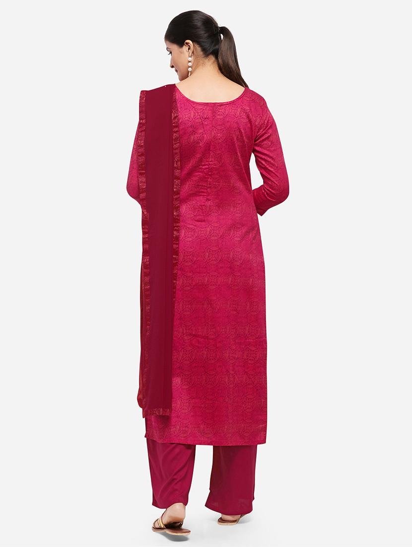 printed palazzo unstitched suit - 17271589 - Zoom Image - 3