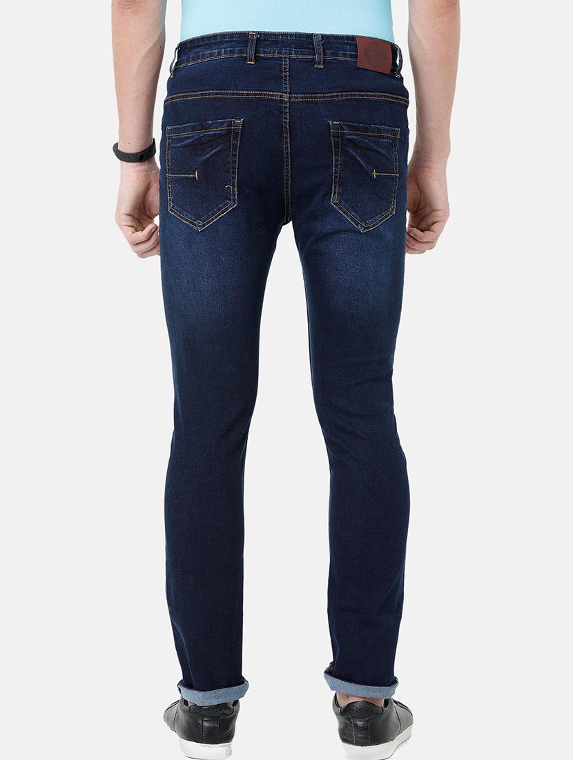 navy blue light washed distressed denim jeans - 17271656 - Zoom Image - 4