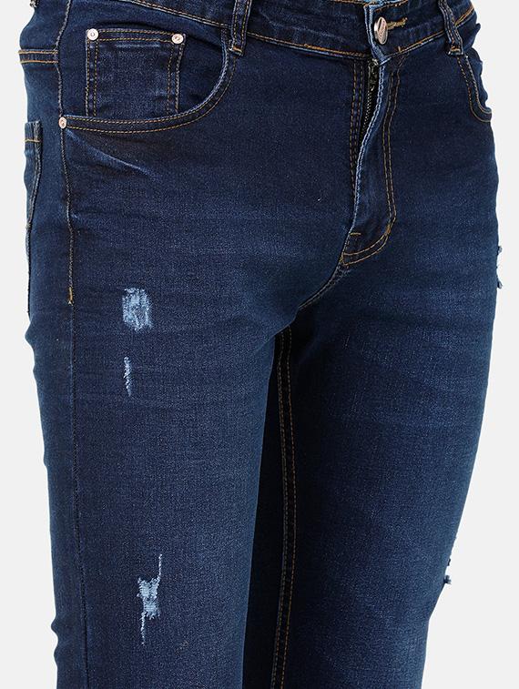 navy blue light washed distressed denim jeans - 17271656 - Zoom Image - 6