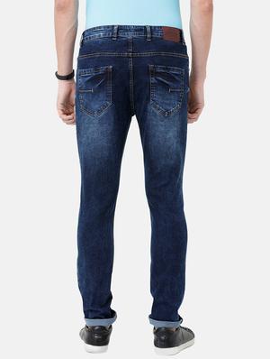 navy blue light washed ripped denim jeans - 17271657 - Standard Image - 4