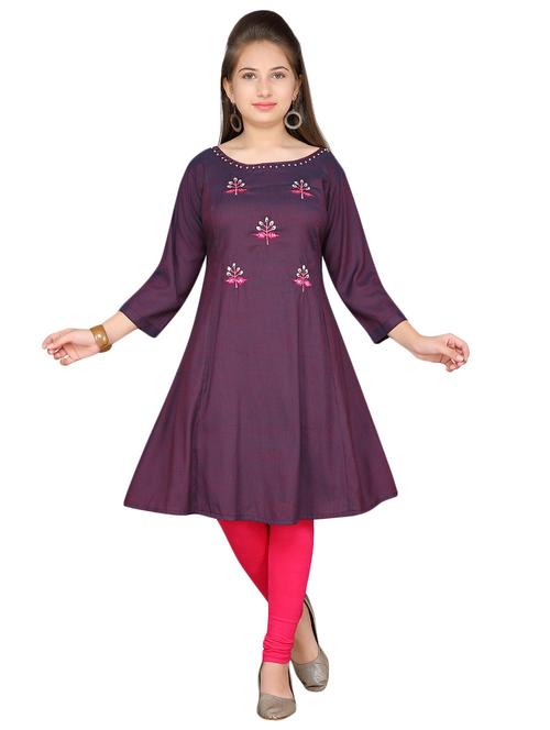 red cotton regular kurti - 17272225 - Standard Image - 1