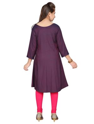 red cotton regular kurti - 17272225 - Standard Image - 3