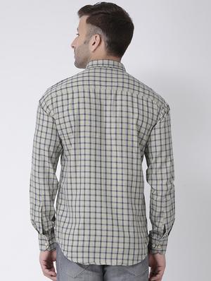 beige checkered casual shirt - 17272318 - Standard Image - 3
