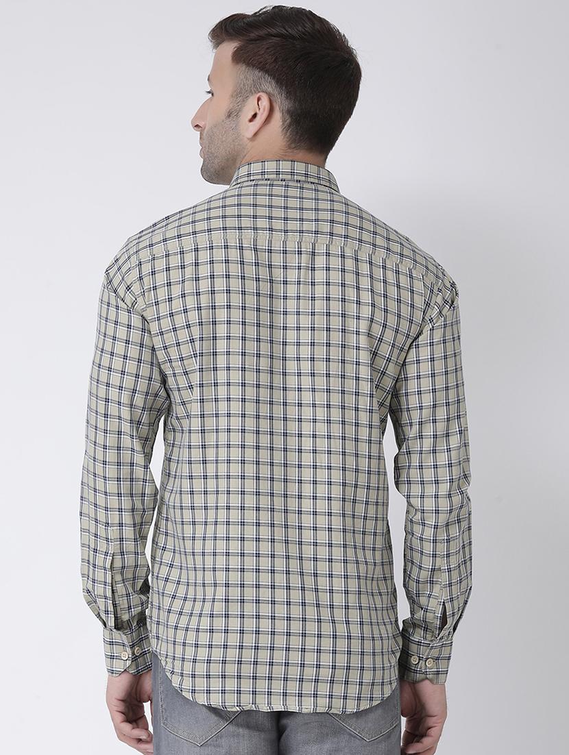 beige checkered casual shirt - 17272318 - Zoom Image - 3
