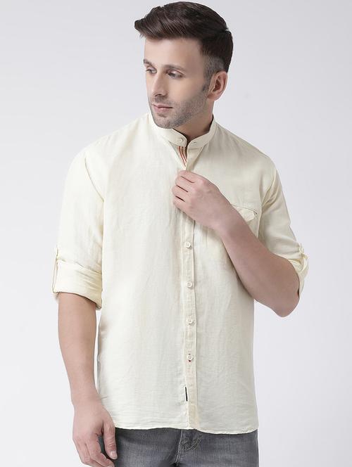 yellow solid casual shirt - 17272327 - Standard Image - 1
