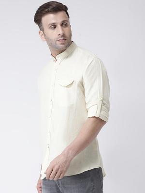 yellow solid casual shirt - 17272327 - Standard Image - 2