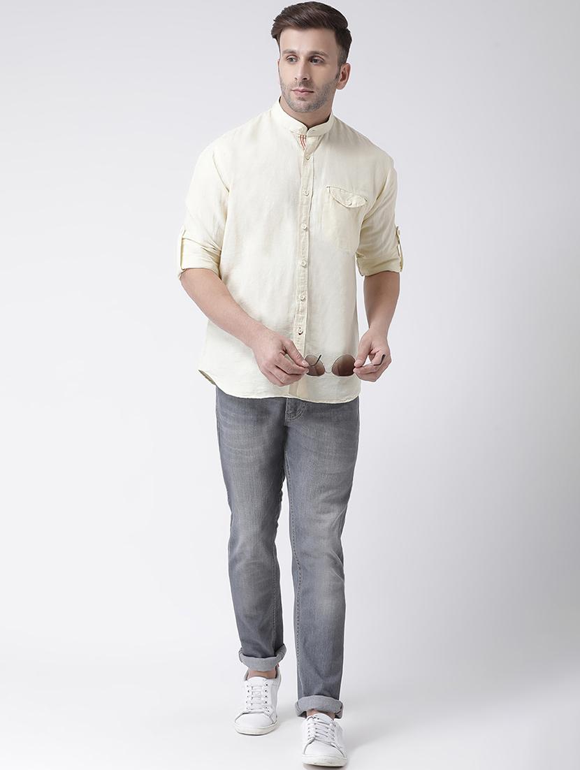yellow solid casual shirt - 17272327 - Zoom Image - 4