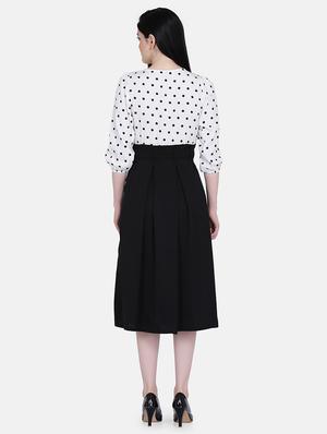 polka dot pleated fit & flare dress - 17272441 - Standard Image - 3