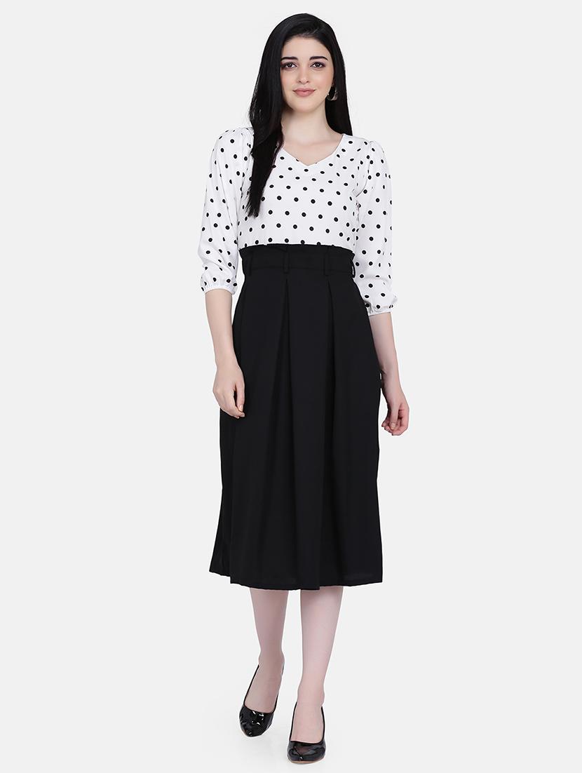 polka dot pleated fit & flare dress - 17272441 - Zoom Image - 1