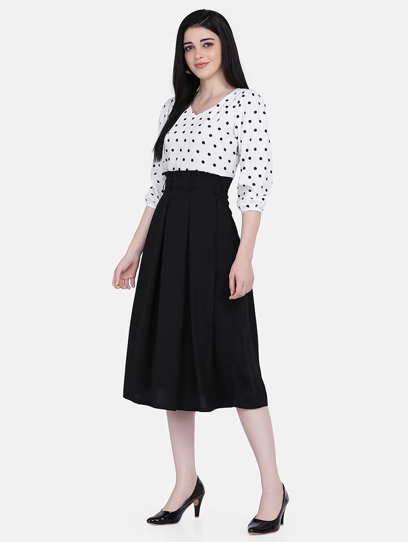 polka dot pleated fit & flare dress - 17272441 - Zoom Image - 2
