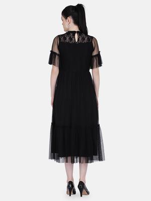 bell sleeved tiered fit & flare dress - 17272444 - Standard Image - 3