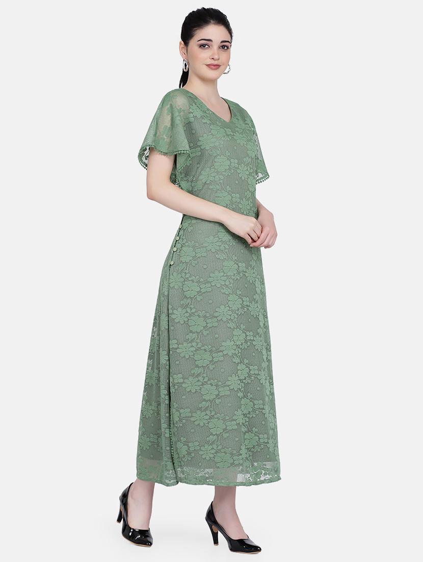 v-neck lace maxi dress - 17272445 - Zoom Image - 2