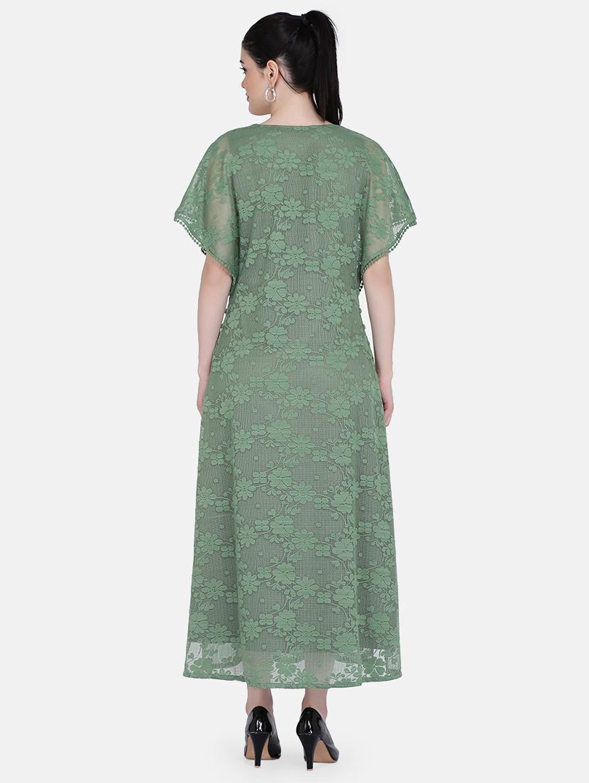 v-neck lace maxi dress - 17272445 - Zoom Image - 3