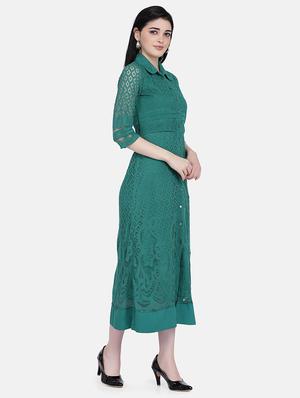 button up a-line dress - 17272450 - Standard Image - 2