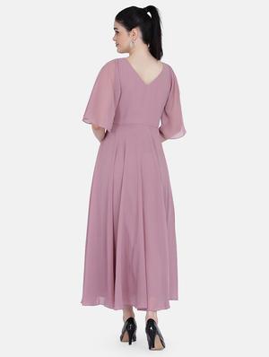 bell sleeved flared maxi dress - 17272451 - Standard Image - 3