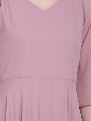 bell sleeved flared maxi dress - 17272451 - Standard Image - 4