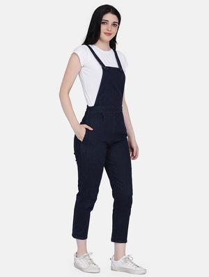 dark blue denim dungaree - 17272453 - Standard Image - 2