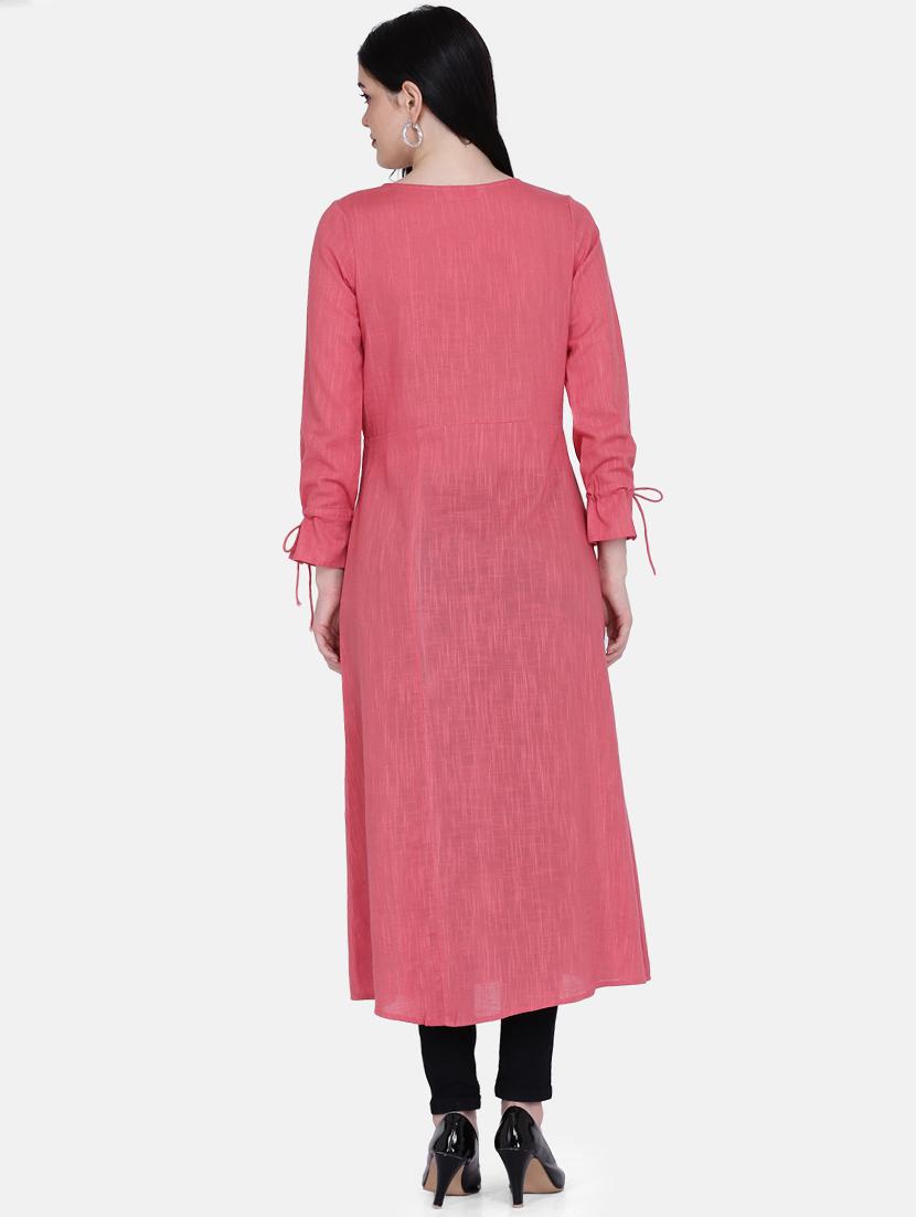 embroidered a-line kurta - 17272492 - Zoom Image - 3