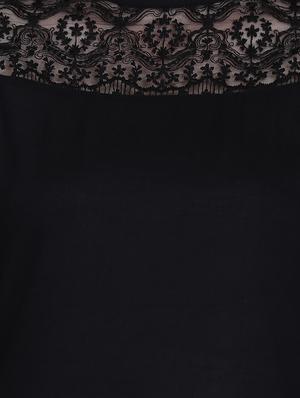 lace detailed solid high-low kurta - 17272500 - Standard Image - 5