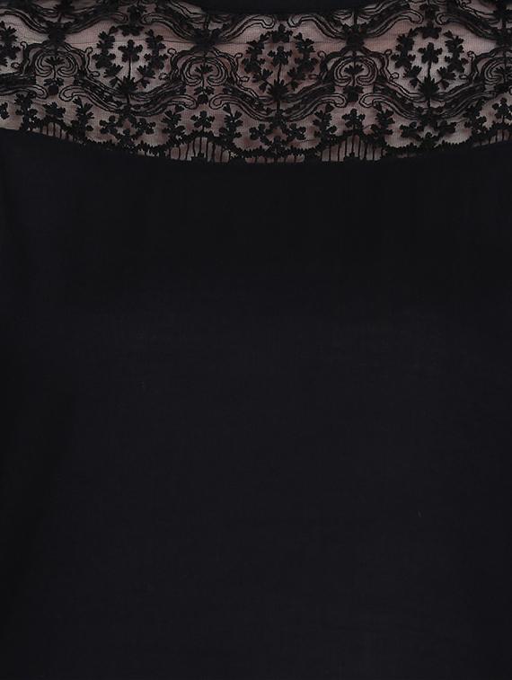 lace detailed solid high-low kurta - 17272500 - Zoom Image - 5