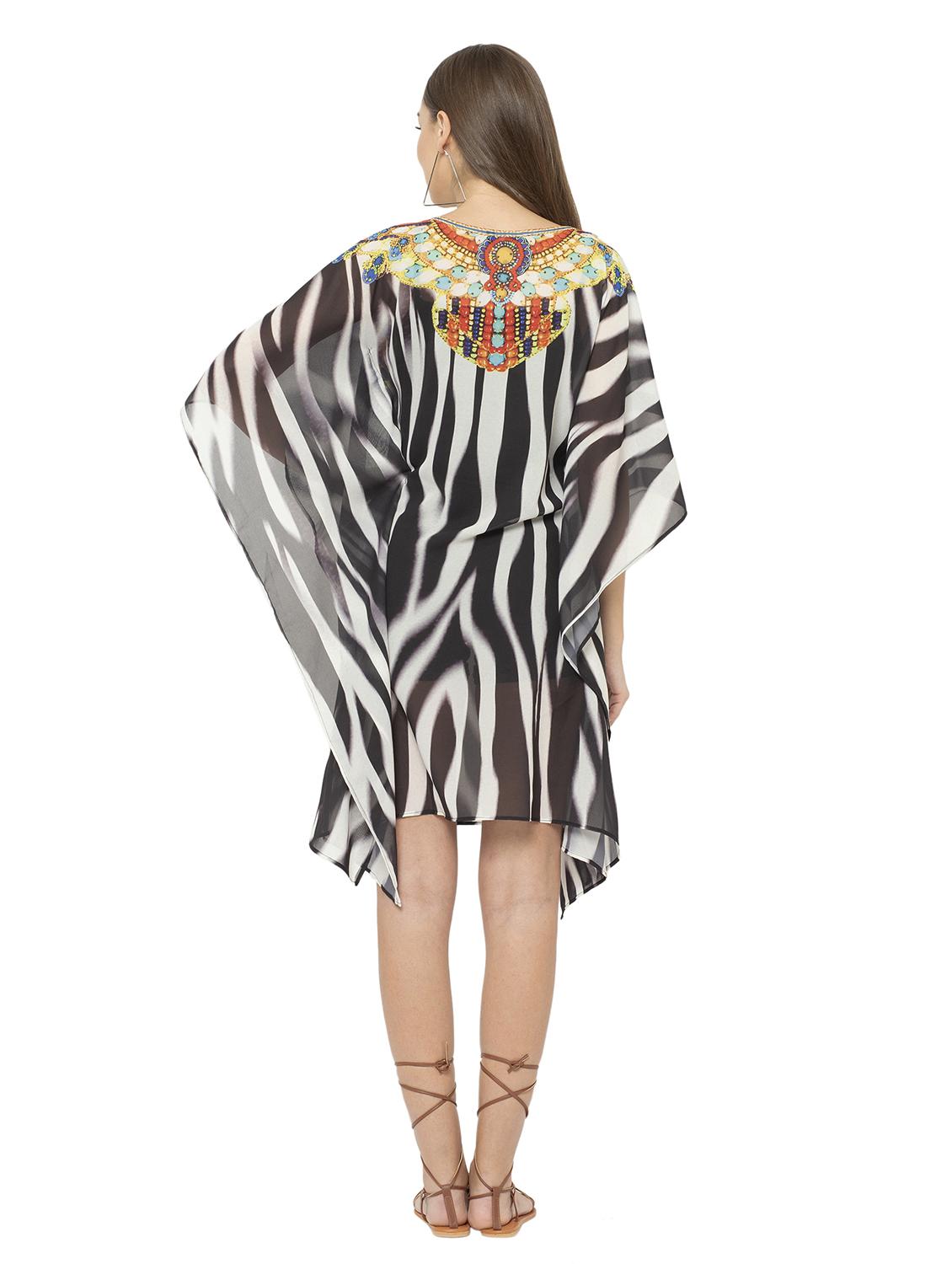 v neck animal print kaftan - 17272584 - Zoom Image - 3