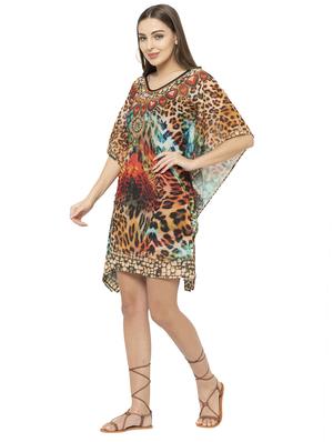 v neck printed kaftan - 17272585 - Standard Image - 2