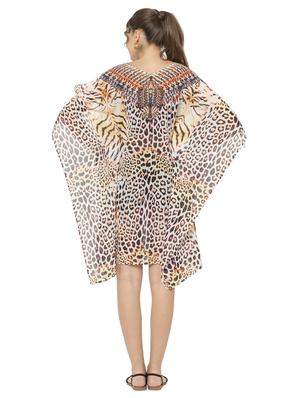 v neck printed kaftan - 17272586 - Standard Image - 3
