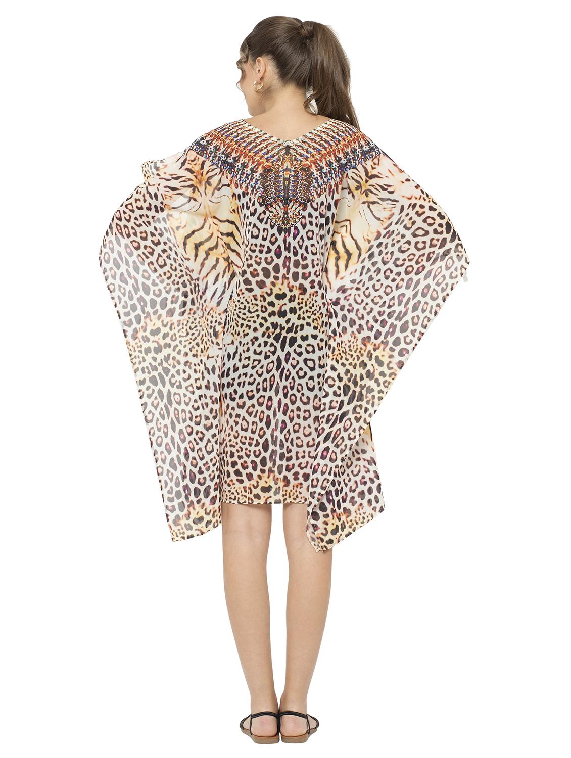 v neck printed kaftan - 17272586 - Zoom Image - 3
