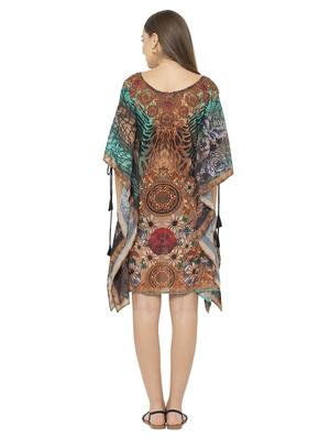 brown georgette kaftan - 17272587 - Standard Image - 3