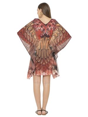 v neck printed kaftan - 17272589 - Standard Image - 3