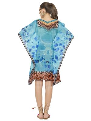 v neck printed kaftan - 17272590 - Standard Image - 3