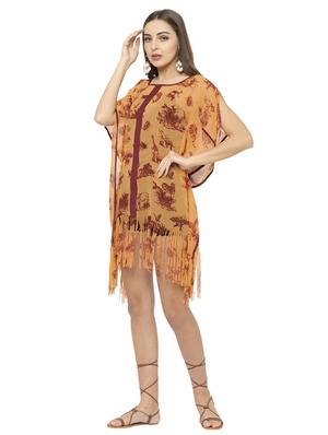 yellow georgette kaftan - 17272593 - Standard Image - 2