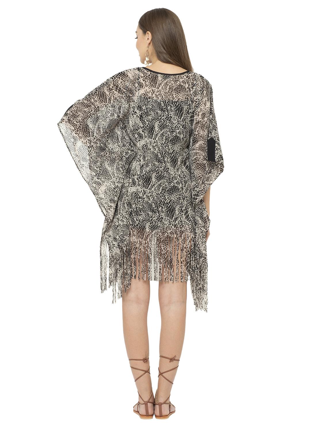 black georgette kaftan - 17272595 - Zoom Image - 3