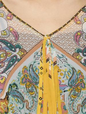 yellow georgette kaftan - 17272596 - Standard Image - 4