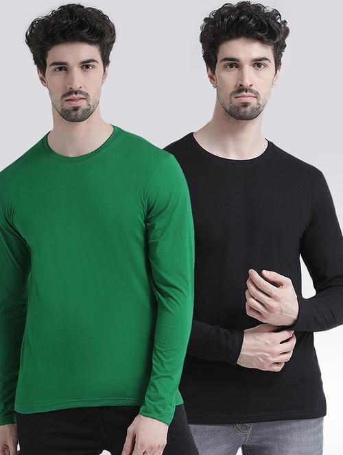 multi colored solid t-shirts combo - 17272627 - Very Small Image - 1