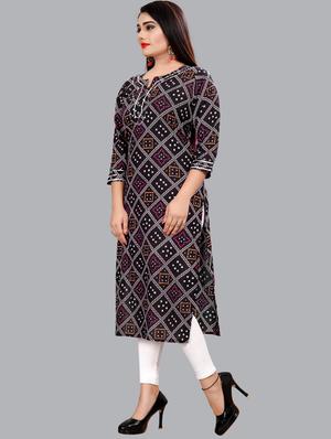 bandhani straight kurta - 17273230 - Standard Image - 2