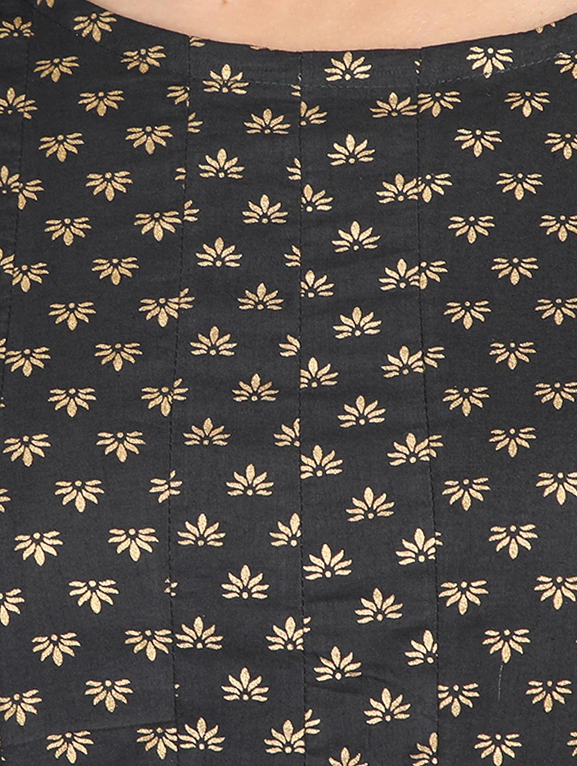 foil print anarkali kurta - 17273452 - Zoom Image - 4