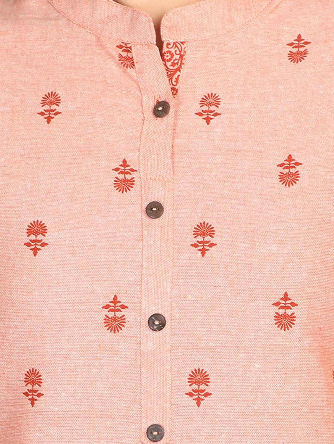 floral straight kurta - 17273457 - Zoom Image - 4