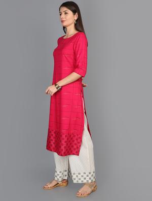 checkered kurta palazzo set - 17273460 - Standard Image - 2